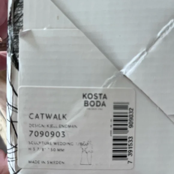 Kosta Boda “Catwalk” Wedding Scultpure Swedish Glass